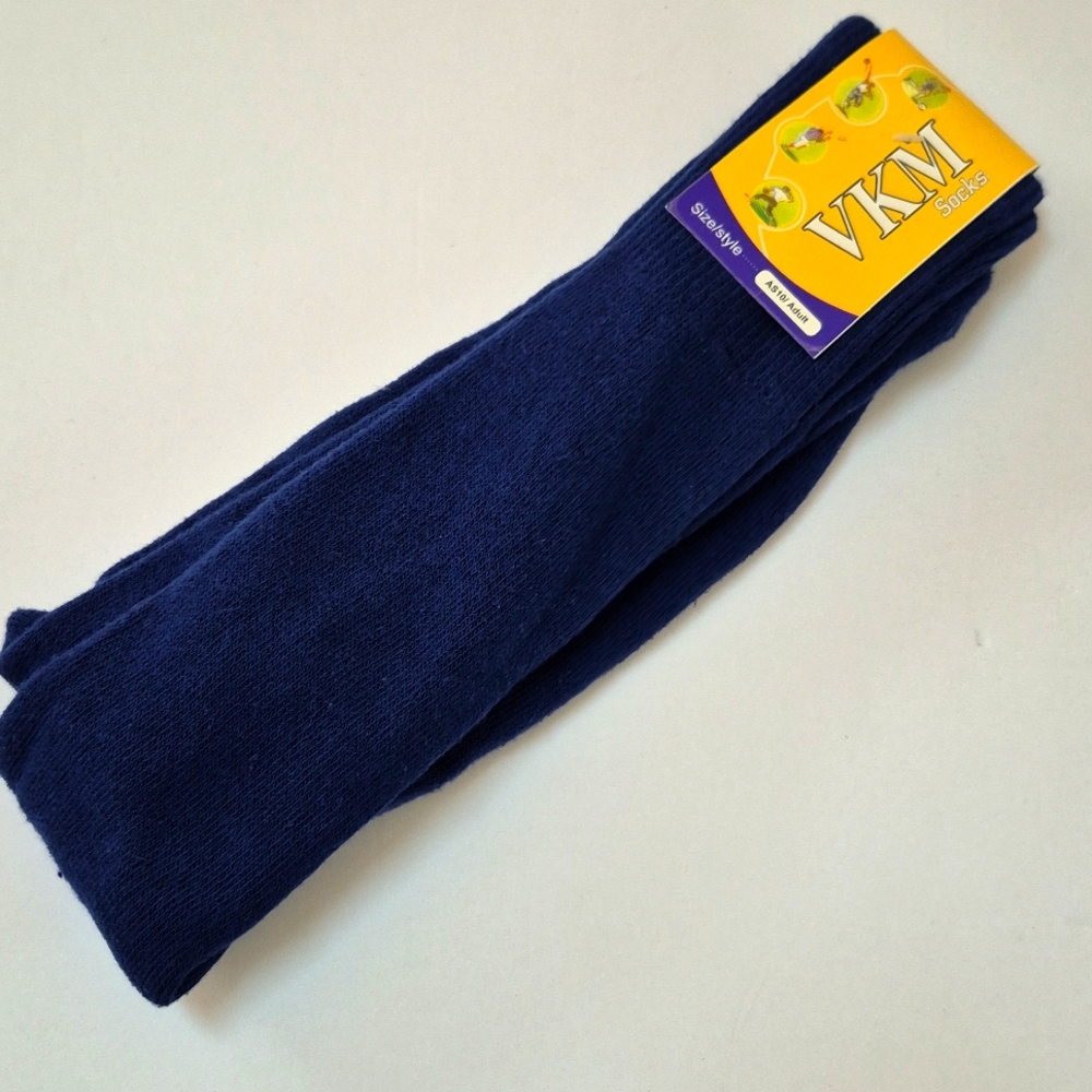 Vintage VKM Sport Tube Socks Blue Adult 10